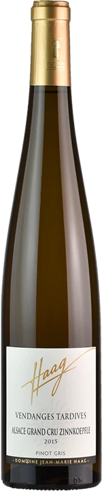 Avant Jean-Marie Haag Alsace Grand Cru Pinot Gris Zinnkoepflé Vendanges Tardives 2015