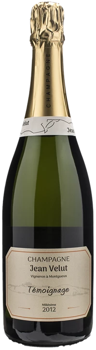 Vorderseite Jean Velut Champagne Blanc de Blancs Exta Brut Témoignage Millesime 2012