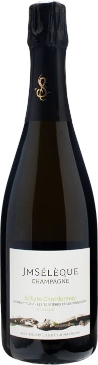 Front JM Seleque Champagne Soliste Chardonnay Pierry 1er Cru Les Tartières Et Les Porgeons Extra Brut 2018