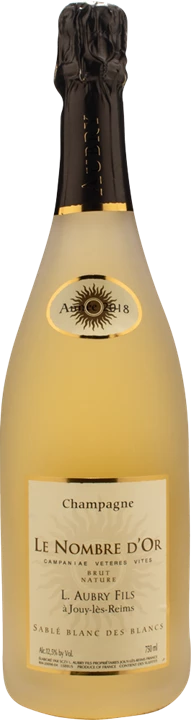 Front L. Aubry Fils Champagne Sablé Blanc des Blancs Brut Nature Le Nombre d'Or 2018