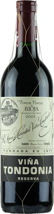 Fronte Lopez de Heredia Vina Tondonia Rioja Reserva 2005