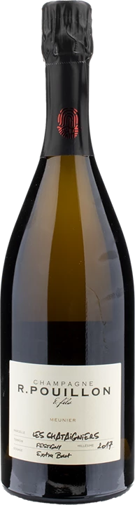Vorderseite R. Pouillon Champagne Meunier Les Chataigners Festigny Extra Brut 2017