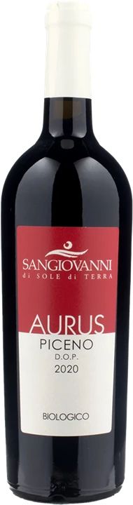 Front Sangiovanni Rosso Piceno Aurus Bio Vegan 2020