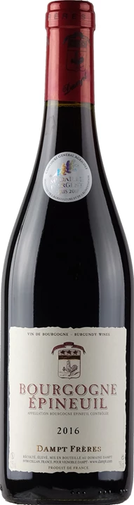 Front Vignoble Dampt Bourgogne Epineuil Pinot Noir 2016