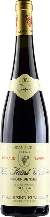Fronte Zind Humbrecht Clos Saint Urbain Rangen de Thann Vendage Tardive Pinot Gris 1998